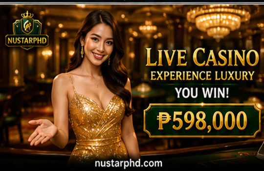 NUSTARPH mobile live casino stream with dealer, table status, timer, controls, and review area